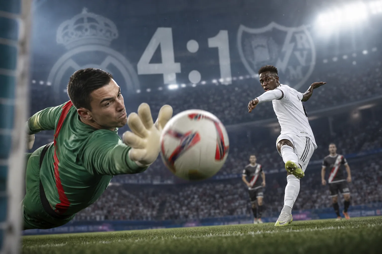 Audero zmaril Viniciusovi gól, Real Madrid však zdolal Rayo 4:1